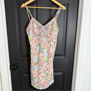 Victoria's Secret Floral Lace Chemise Vintage Gold Label
